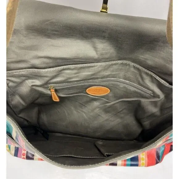 Fossil Crossbody Striped Canvas‎ Messenger Bag - Picture 10 of 15